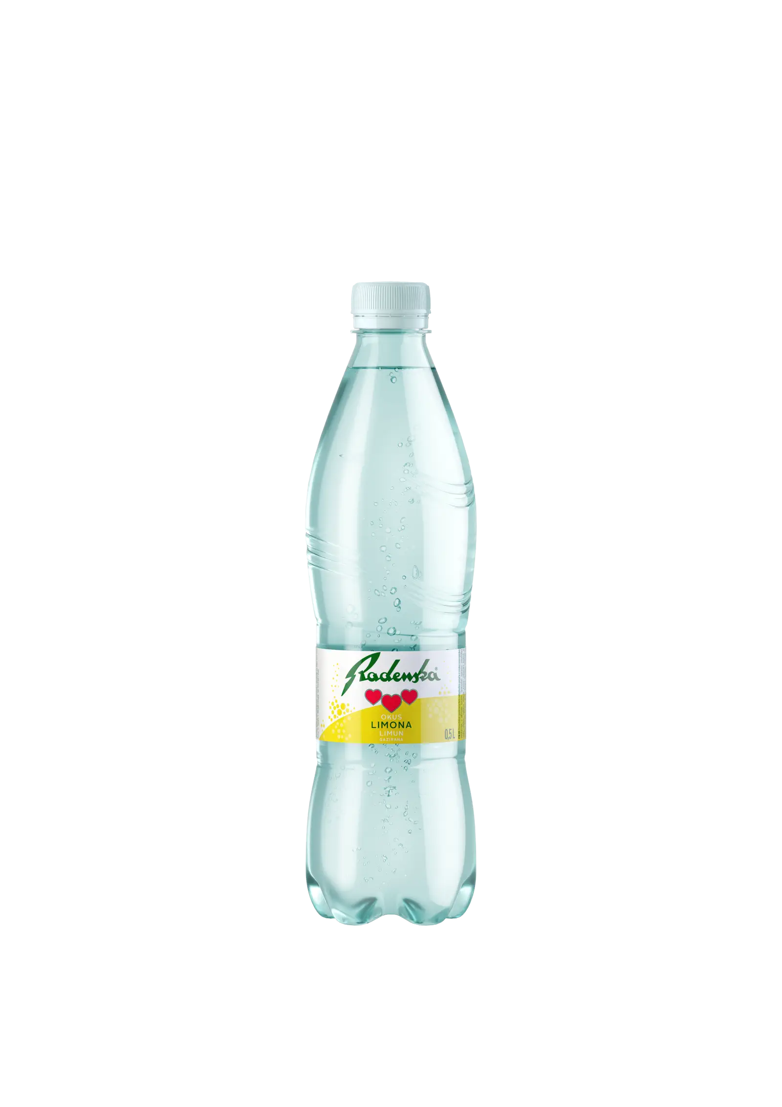 Radenska, Ujë me shije limoni, plastikë, 0,5 L